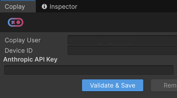 API key settings